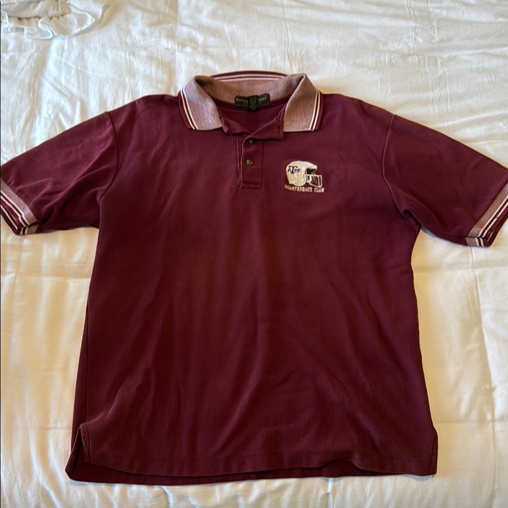 Texas A&M Vintage Maroon Polo Shirt with Embroidered Logo